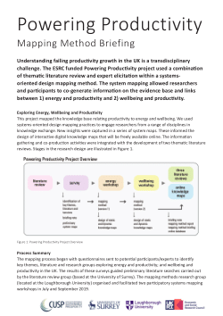 Powering Productivity— Mapping Method Report
