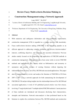 Review fuzzy multi-criteria decision-making in construction management using a network approach