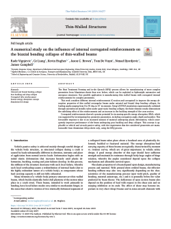 A numerical study on the influence of internal corrugated reinforcements on the biaxial bending collapse of thin-walled beams