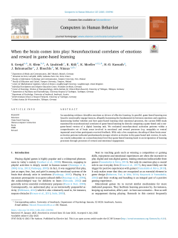 When the brain comes into play: Neurofunctional correlates of emotions and reward in game-based learning