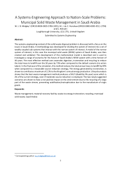 A systems-engineering approach to nation-scale problems: municipal solid waste management in Saudi Arabia
