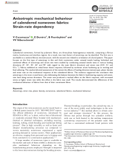 Anisotropic mechanical behaviour of calendered nonwoven fabrics: strain-rate dependency