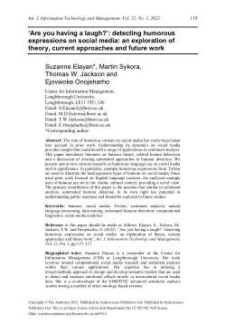 ‘Are you having a laugh?’: detecting humorous expressions on social media: an exploration of theory, current approaches and future work