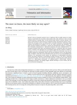 The more we know, the more likely we may agree?