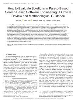 How to evaluate solutions in Pareto-based search-based software engineering: a critical review and methodological guidance