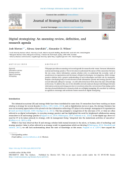 Digital strategizing: An assessing review, definition, and research agenda