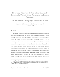 Discovering unknowns: Context-enhanced anomaly detection for curiosity-driven autonomous underwater exploration