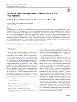Success and failure retrospectives of FinTech projects: a case study approach