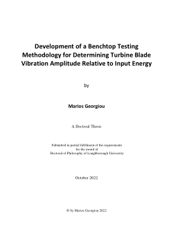 Development of a benchtop testing methodology for determining turbine blade vibration amplitude relative to input energy