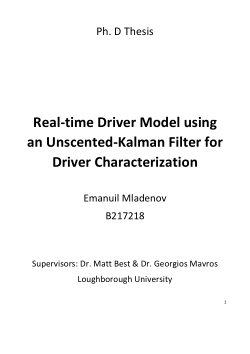 Real-time driver model using an Unscented-Kalman Filter for driver characterization