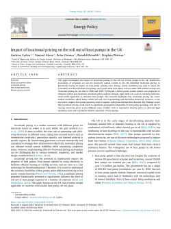 Impact of locational pricing on the roll out of heat pumps in the UK