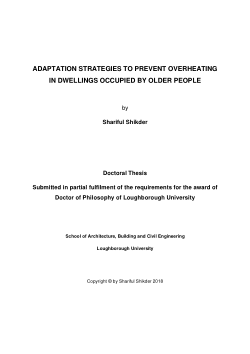 Adaptation strategies to prevent overheating in dwellings occupied by older people