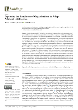 Exploring the readiness of organisations to adopt artificial intelligence