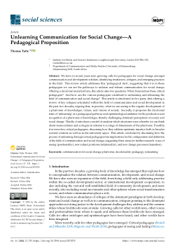 Unlearning Communication for Social Change—A Pedagogical Proposition