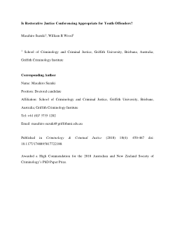 Is restorative justice conferencing appropriate for youth offenders?