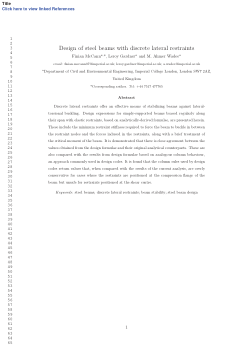 Design of steel beams with discrete lateral restraints