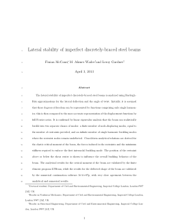 Lateral stability of imperfect discretely braced steel beams