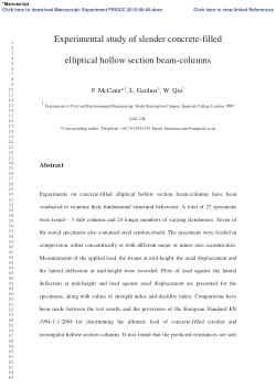 Experimental study of slender concrete-filled elliptical hollow section beam-columns