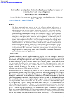 Structural and acoustical performance of recycled glass bead panels