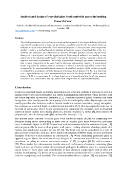 Analysis and design of recycled glass bead sandwich panels in bending