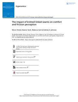 The impact of knitted linked seams on comfort and friction perception
