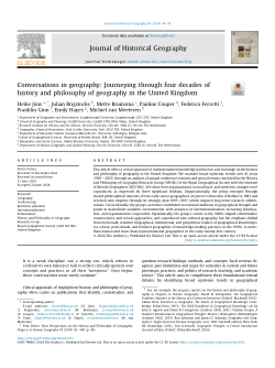 Conversations in geography: Journeying through four decades of history and philosophy of geography in the United Kingdom