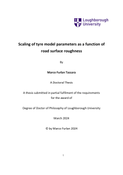 Scaling of tyre model parameters as a function of road surface roughness
