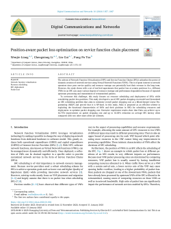 Position-aware packet loss optimization on service function chain placement