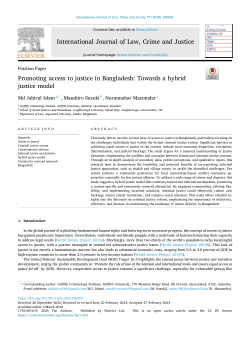 Promoting access to justice in Bangladesh: Towards a hybrid justice model
