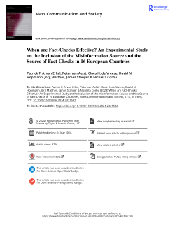 When are fact-checks effective? An experimental study on the inclusion of the misinformation source and the source of fact-checks in 16 European countries