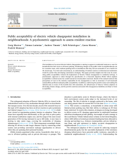 Public acceptability of electric vehicle chargepoint installation in neighbourhoods: A psychometric approach to assess resident reaction