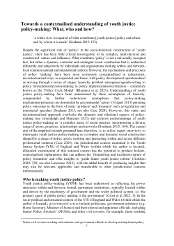 Towards a contextualised understanding of youth justice policy-making: what, who and how?