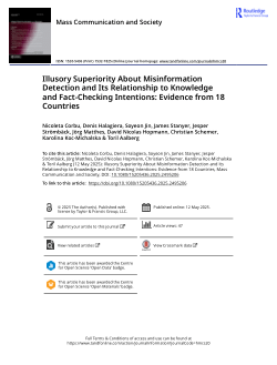 Illusory superiority about misinformation detection and its relationship to knowledge and fact-checking intentions: Evidence from 18 countries