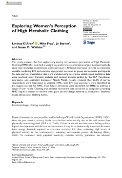 Exploring women's perception of high metabolic clothing