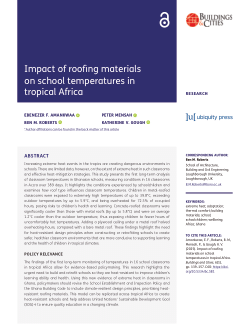 Impact of roofing materials on school temperatures in tropical Africa