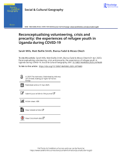 Reconceptualising volunteering, crisis and precarity: the experiences of refugee youth in Uganda during COVID-19