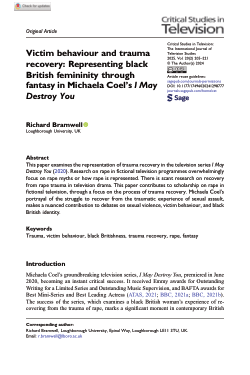 Victim behaviour and trauma recovery: representing black British femininity through fantasy in Michaela Coel’s <i>I May Destroy You</i>