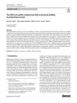 The effect of a pelvic compression belt on postural stability in postpartum women
