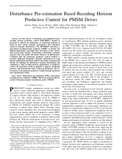 Disturbance pre-estimation based receding horizon predictive control for PMSM drives