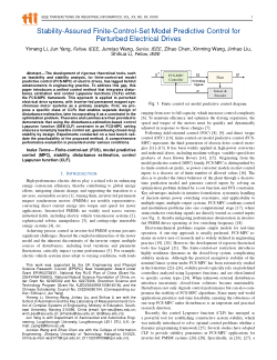 Stability-assured finite-control-set model predictive control for perturbed electrical drives