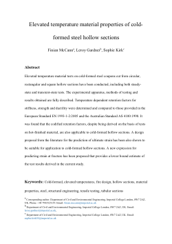 Elevated temperature material properties of cold-formed steel hollow sections