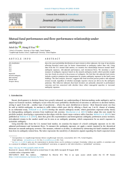 Mutual fund performance and flow-performance relationship under ambiguity