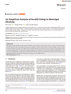 An empirical analysis of invalid voting in municipal elections