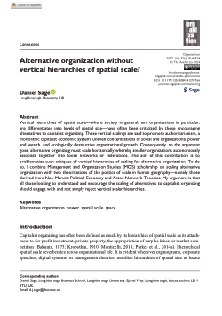 Alternative organization without vertical hierarchies of spatial scale?