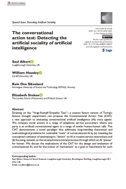 The Conversational Action Test: detecting the artificial sociality of AI