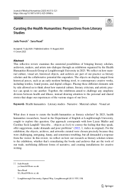 Curating the health humanities: perspectives from literary studies
