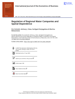 Regulation of regional water companies and spatial dependence