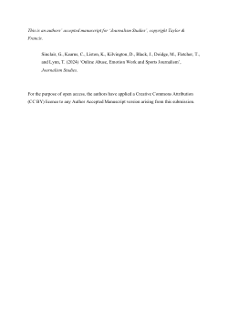 Online abuse, emotion work and sports journalism