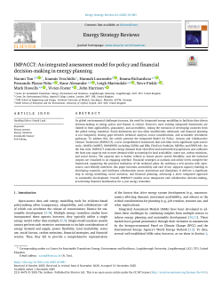 IMPACCT: An integrated assessment model for policy and financial decision-making in energy planning