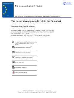 The role of sovereign credit risk in the FX market
